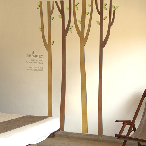 우드 바람숲 (컬러) 거실 공부방 인테리어 스티커