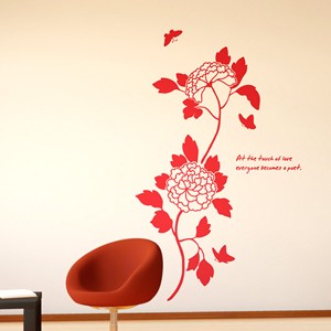 모란 (꽃) 포인트 데코 스티커
