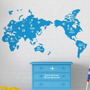 세계지도 (맵) 공부방 창업 인테리어 스티커
