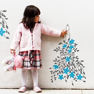 행복한선물 (꽃바구니) 포인트 데코 스티커